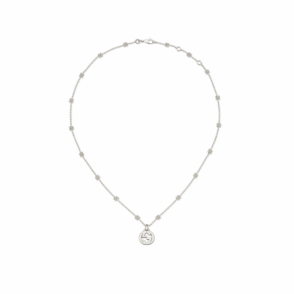 Gucci Interlocking Silver Necklace