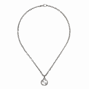 Gucci Interlocking Silver Pendant Necklace