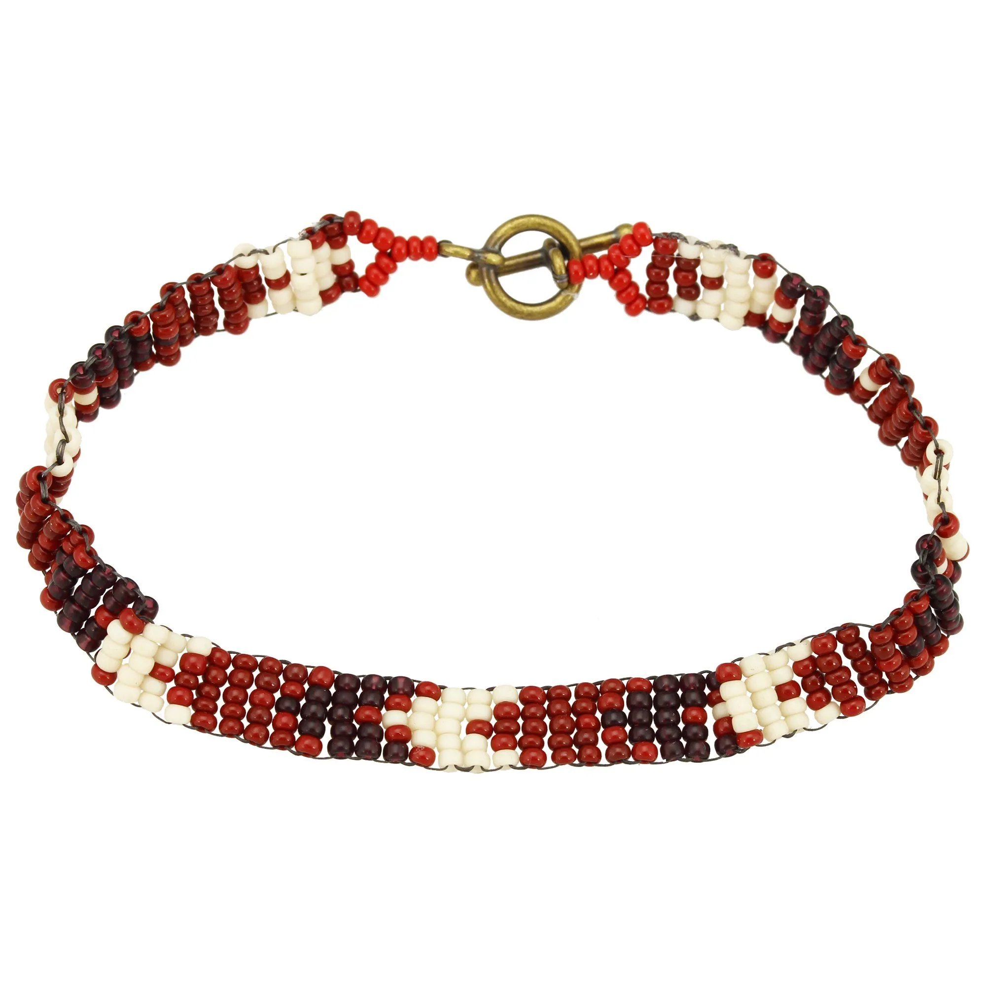 Haitian Bead Weaver Earth Tone Bracelet