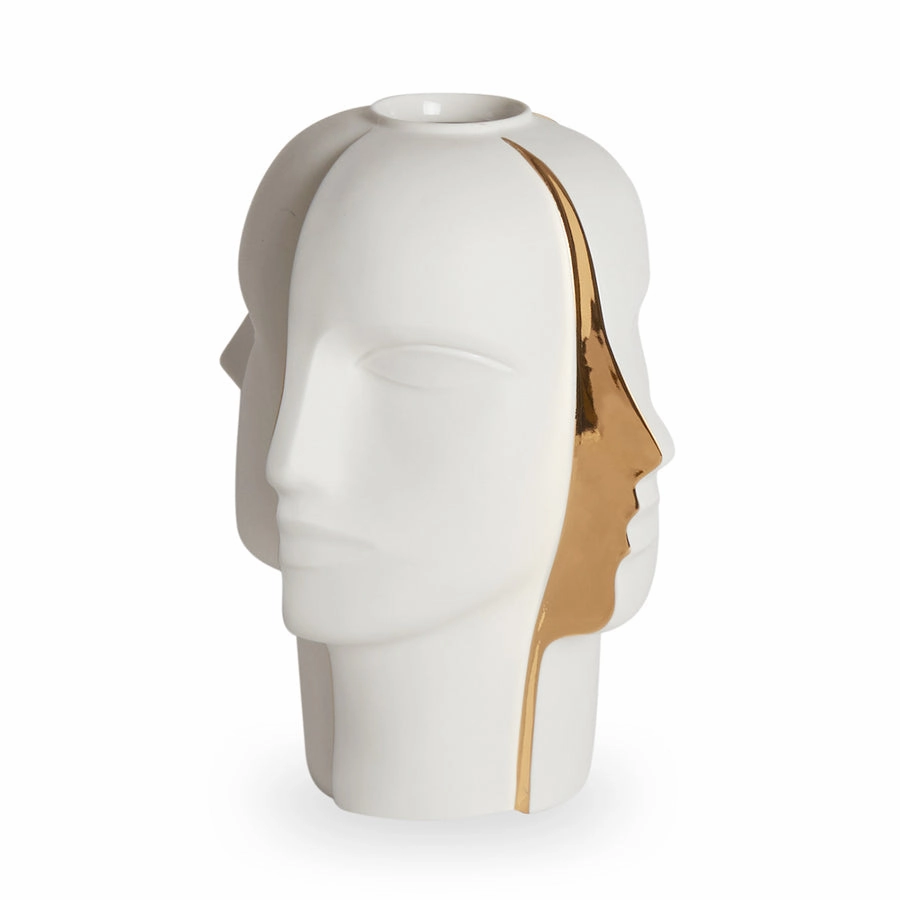 Half Visage Porcelain Vase | Jonathan Adler Atlas Split