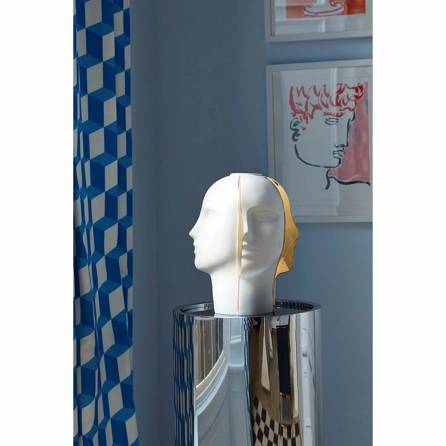 Half Visage Porcelain Vase | Jonathan Adler Atlas Split