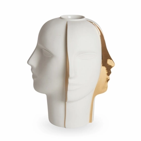 Half Visage Porcelain Vase | Jonathan Adler Atlas Split Vase,Glass Vase