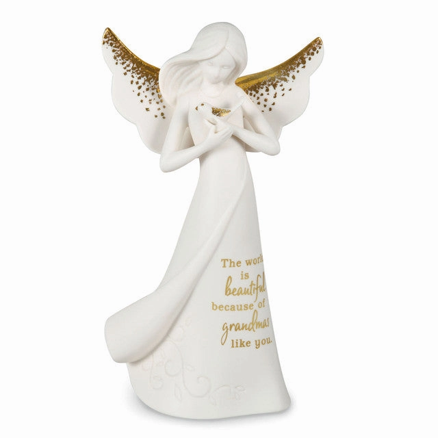 Hallmark Beautiful Grandma Angel Figurine, 8.6" Decorative Mirror,Home Decor Mirror