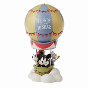 Hallmark Disney Mickey and Friends Hot Air Balloon Limited Edition Figurine, 8.25" Decorative Mirror,Home Decor Mirror