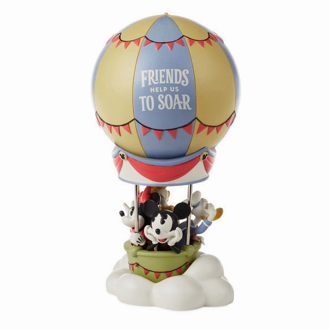 Hallmark Disney Mickey and Friends Hot Air Balloon Limited Edition Figurine, 8.25" Decorative Mirror,Home Decor Mirror
