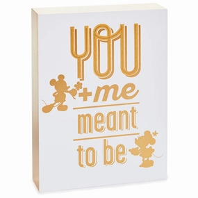 Hallmark Disney Mickey and Minnie Meant to Be Quote Sign Decorative Mirror,Home Decor Mirror