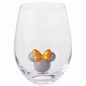 Hallmark Disney Minnie Mouse Ears Silhouette Stemless Glass, 13 oz. Decorative Mirror,Home Decor Mirror