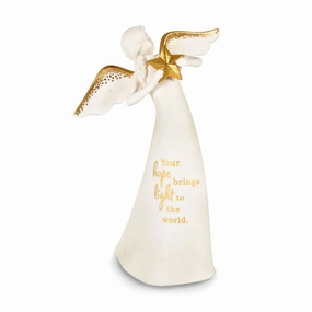 Hallmark Joanne's Angels Prayers of Peace Angel Figurine, 8.7" Decorative Mirror,Home Decor Mirror
