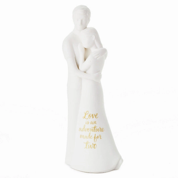 Hallmark Love Is an Adventure Embracing Couple Figurine, 8.75" Decorative Mirror,Home Decor Mirror