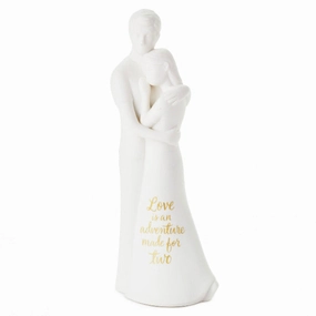 Hallmark Love Is an Adventure Embracing Couple Figurine, 8.75" Decorative Mirror,Home Decor Mirror