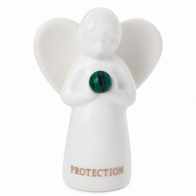 Hallmark Malachite Angel of Protection Mini Angel Figurine, 2" Decorative Mirror,Home Decor Mirror
