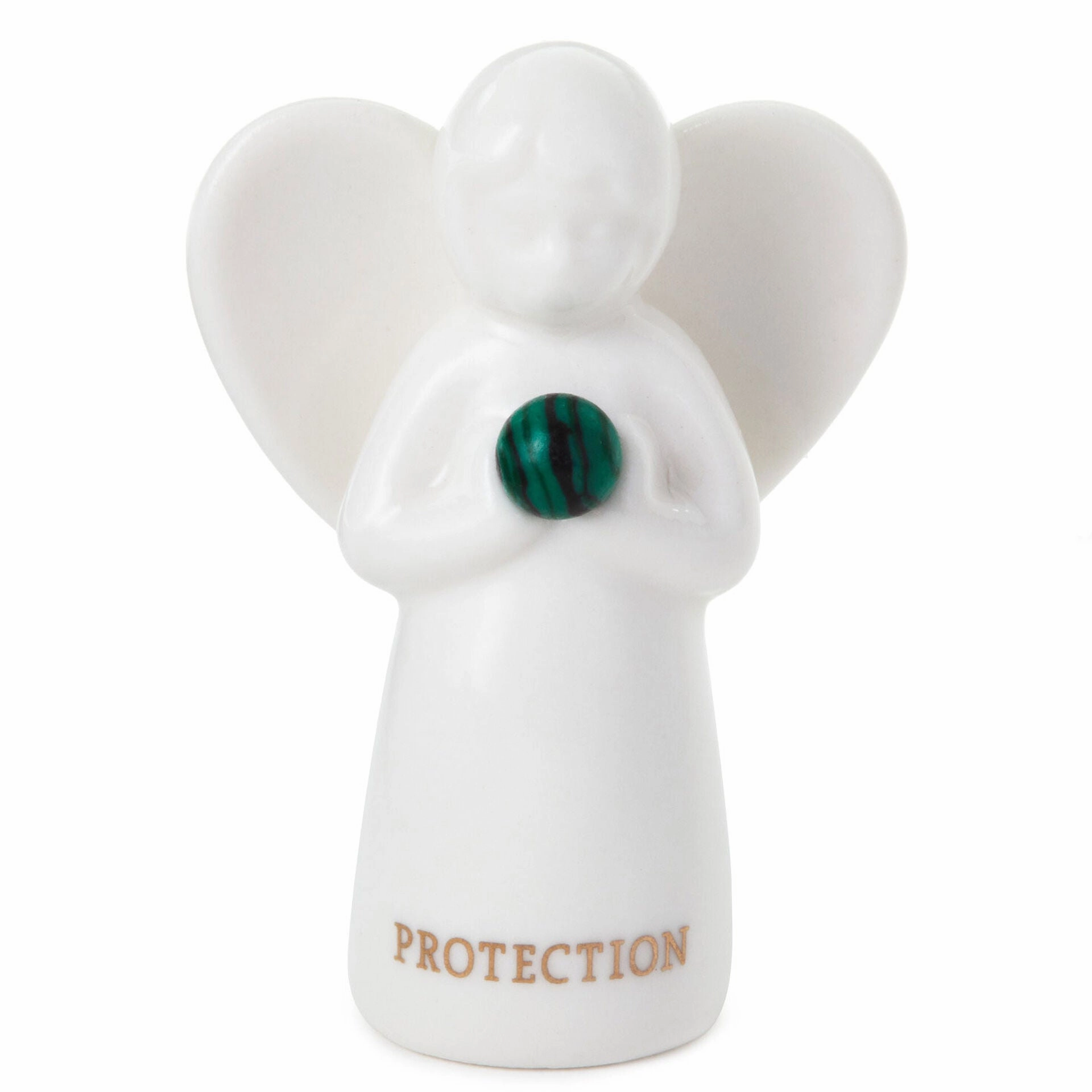Hallmark Malachite Angel of Protection Mini Angel Figurine, 2" Decorative Mirror,Home Decor Mirror