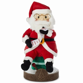 Hallmark Santa Claus Musical Christmas Tree-Lighting Plush Figurine, 12" Decorative Mirror,Home Decor Mirror