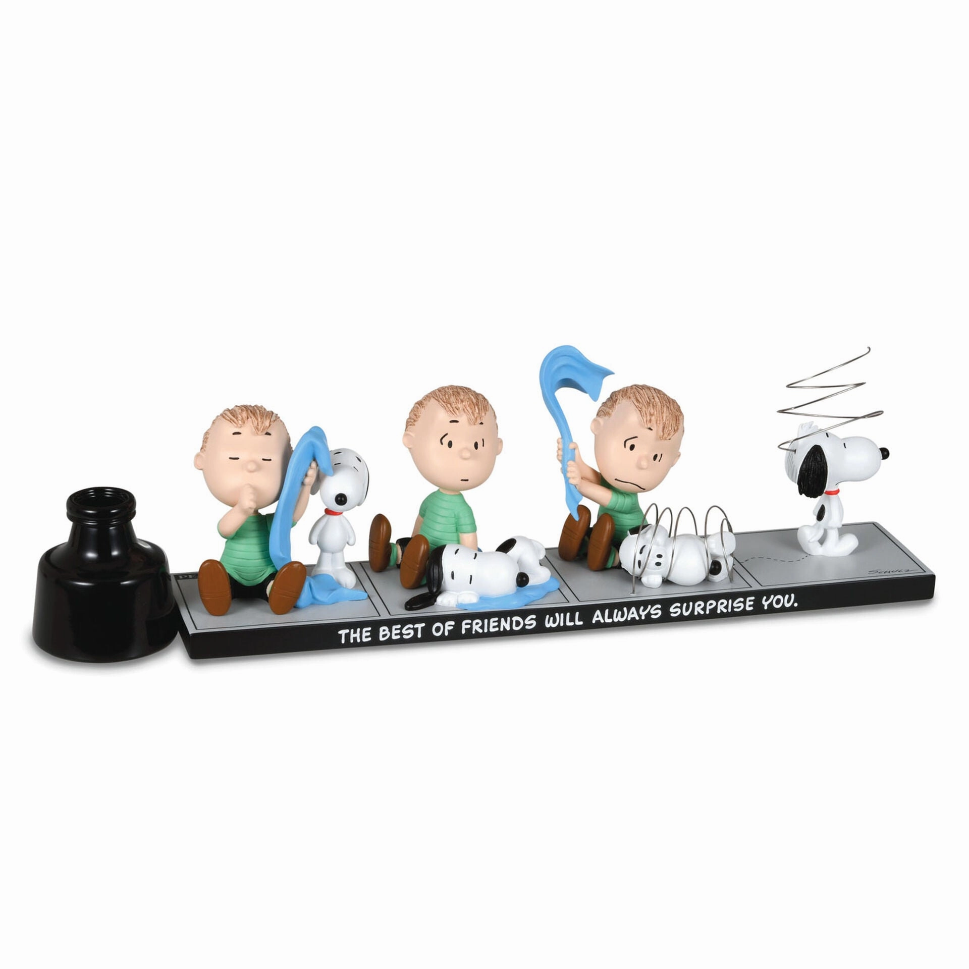 Hallmark The Peanuts Gallery Best Friends Linus and Snoopy Limited Edition Figurine Decorative Mirror,Home Decor Mirror