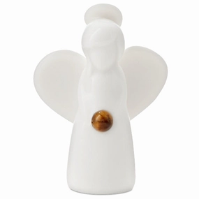 Hallmark Tiger Eye Angel of Strength Mini Angel Figurine, 2" Decorative Mirror,Home Decor Mirror