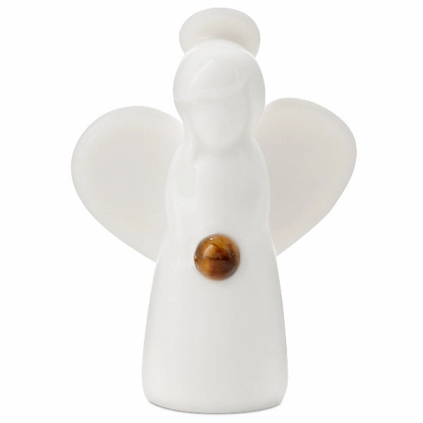 Hallmark Tiger Eye Angel of Strength Mini Angel Figurine, 2" Decorative Mirror,Home Decor Mirror