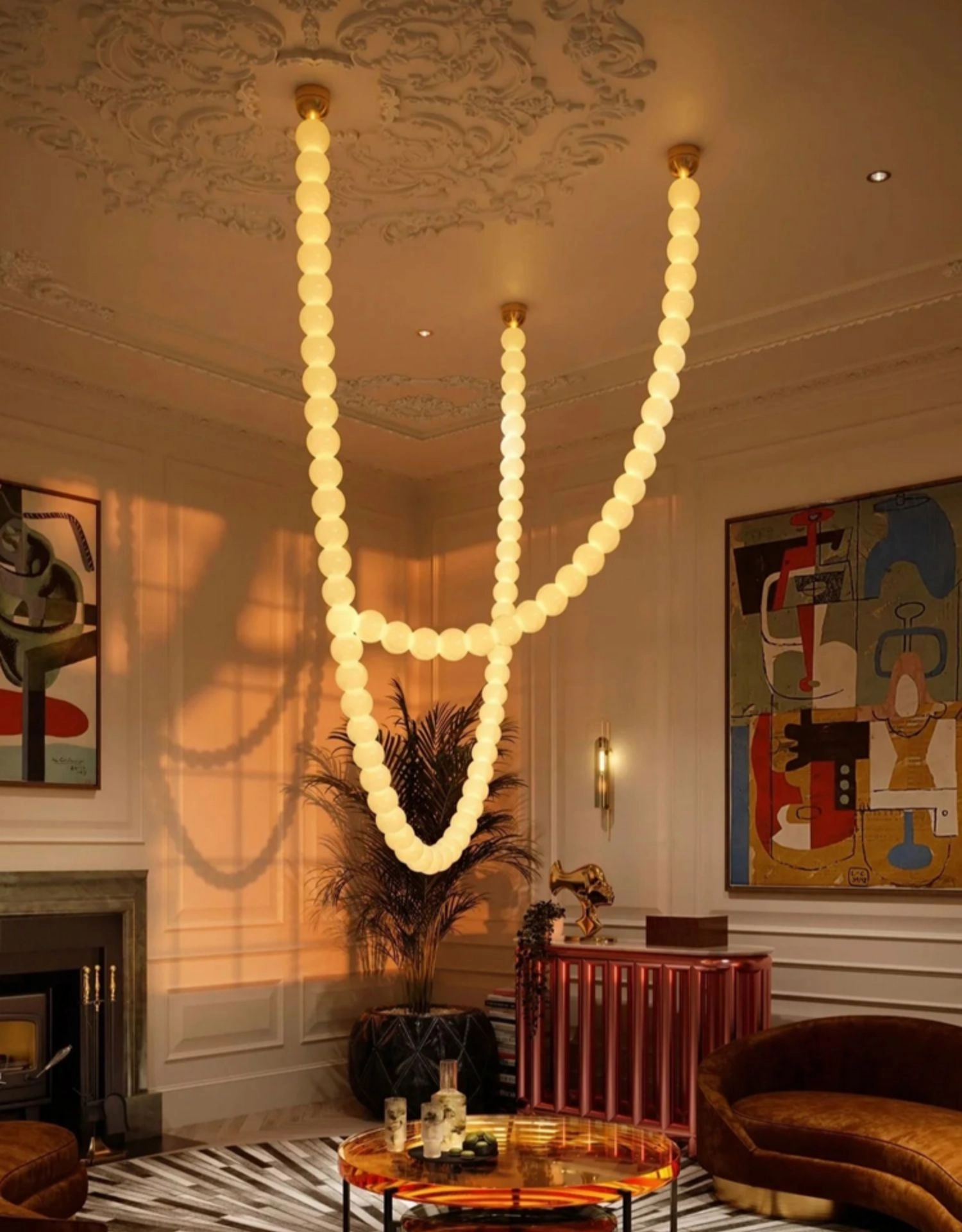 Halti Necklace Acrylic Chandelier