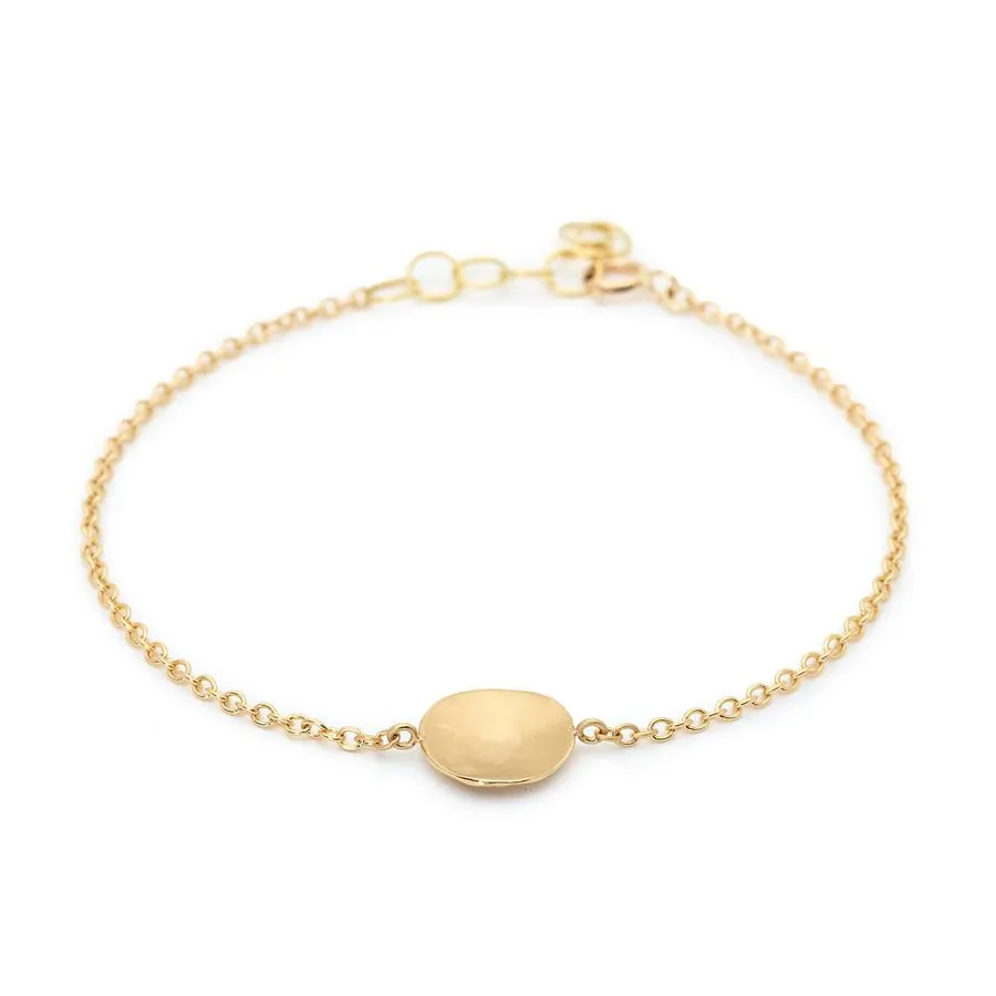 Hammered Disc Bracelet