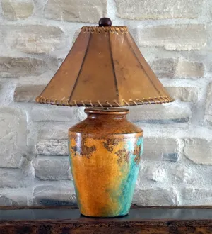 Hand Painted Mexican Pottery Table Lamp mattress topper, bed base