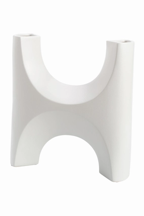 Hand-Glazed White Ceramic Vase | Liang & Eimil Savier Vase,Glass Vase