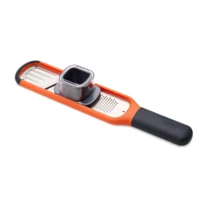 Handi-Grate 2-in-1 mini grater and slicer, Orange round coffee table, wooden coffee table