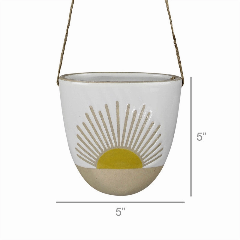 Hanging Vase with Sun, Ceramic