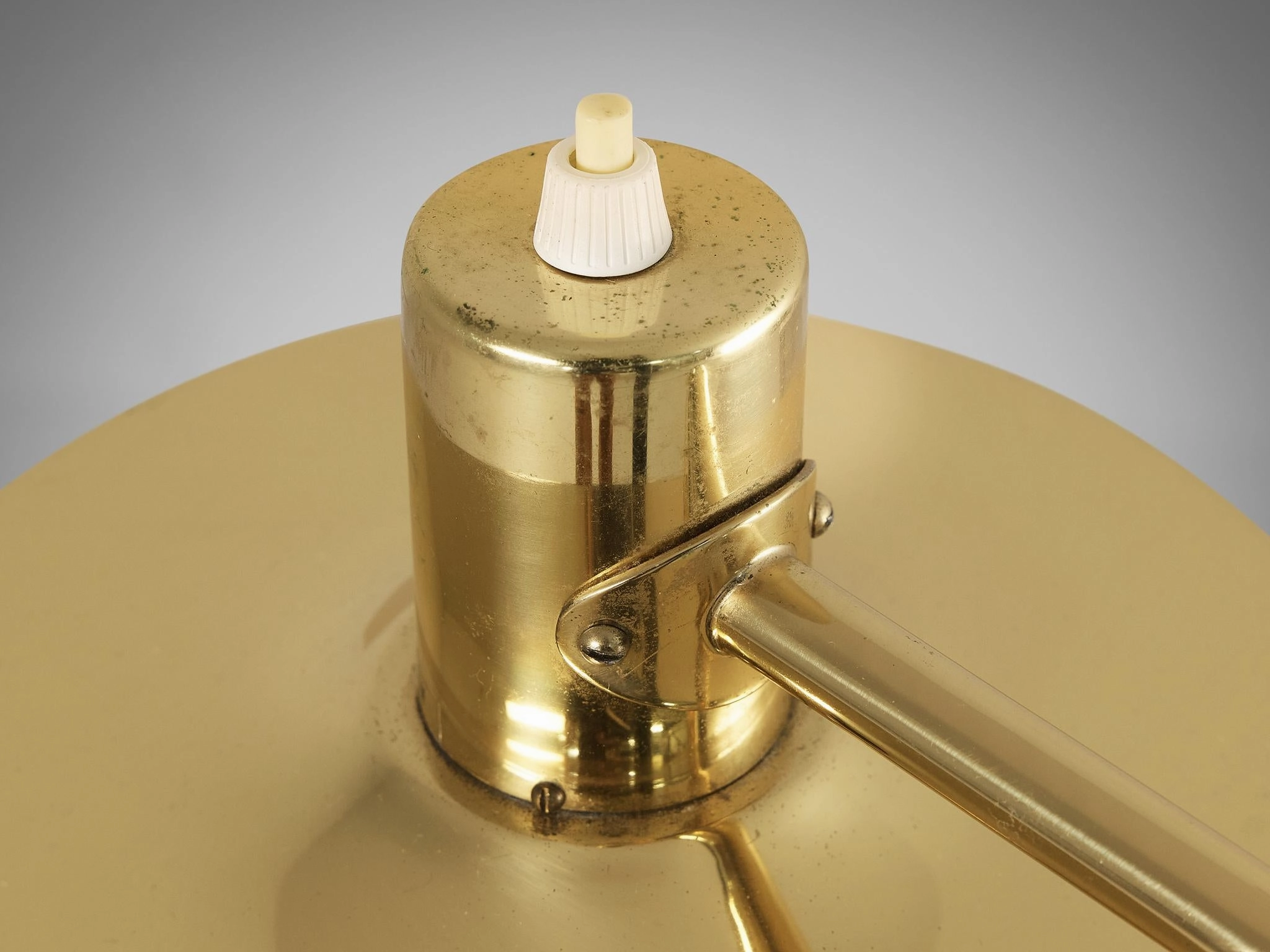 Hans-Agne Jakobsson 'Fringe' Table Lamp in Brass and Silk
