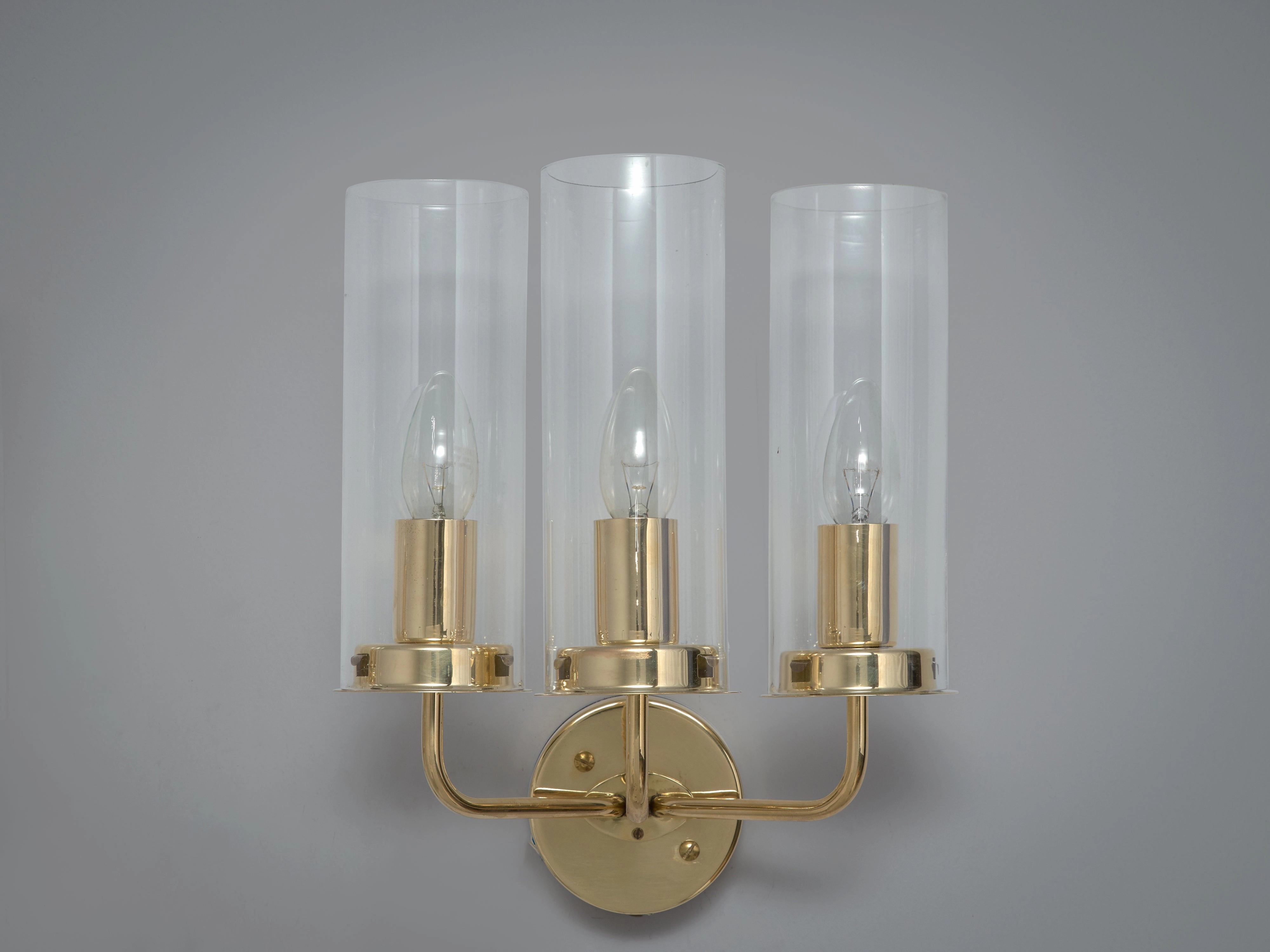 Hans-Agne Jakobsson 'Sonata' Wall Light in Glass and Brass