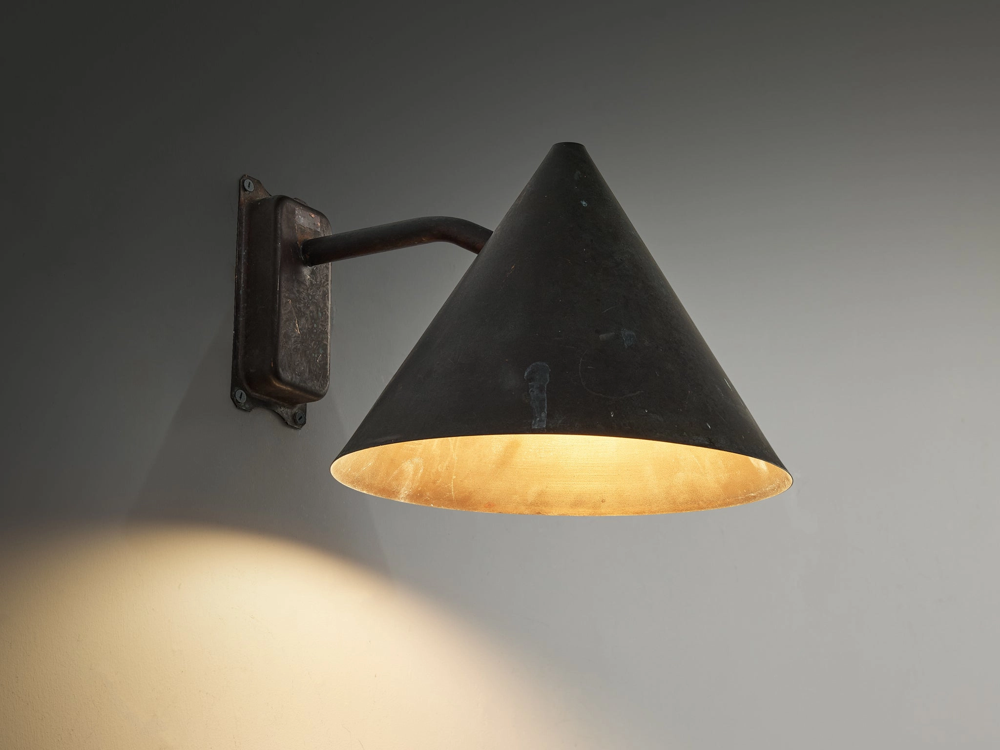 Hans-Agne Jakobsson 'Tratten' Copper Wall Light