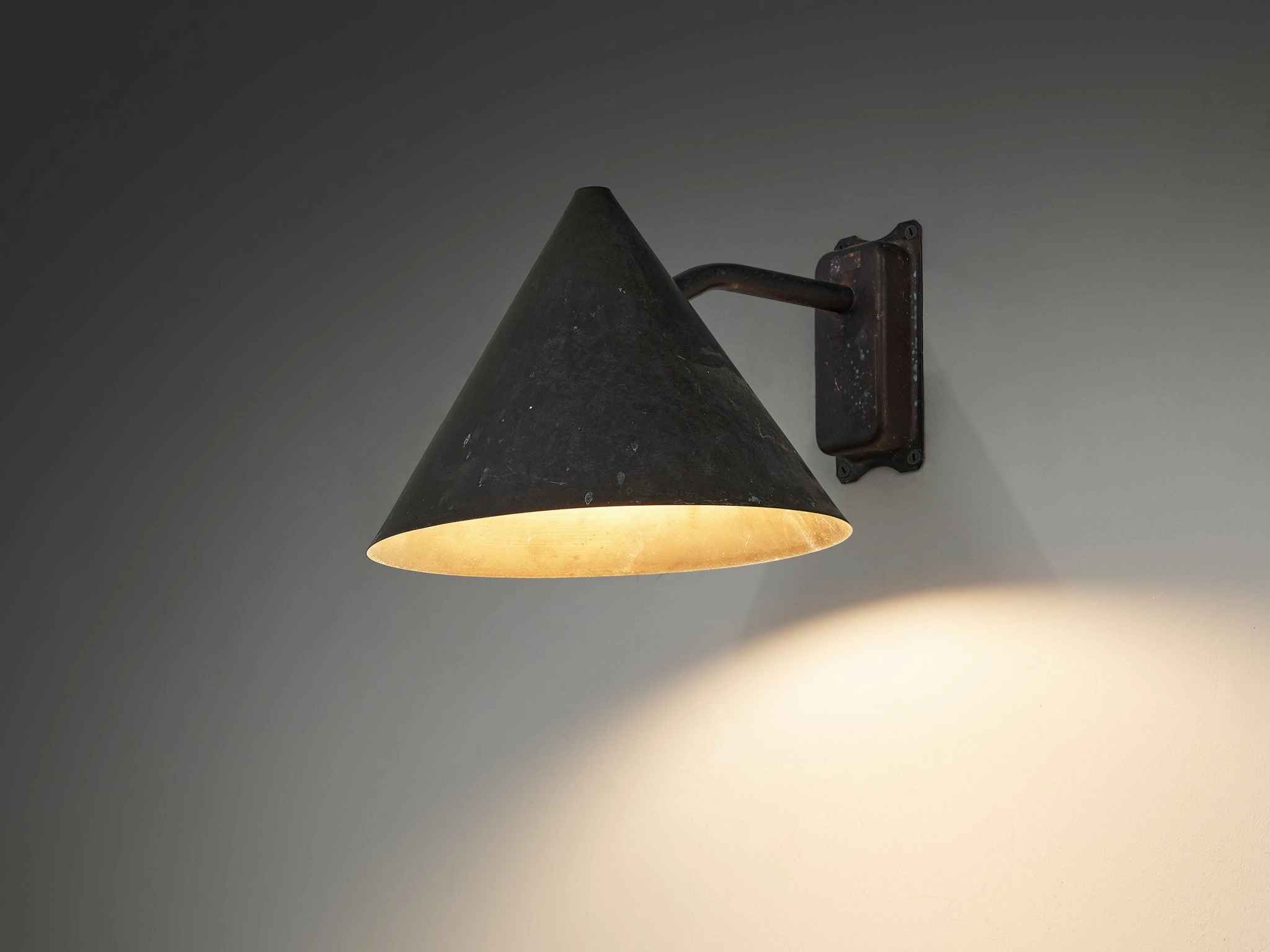 Hans-Agne Jakobsson 'Tratten' Copper Wall Light