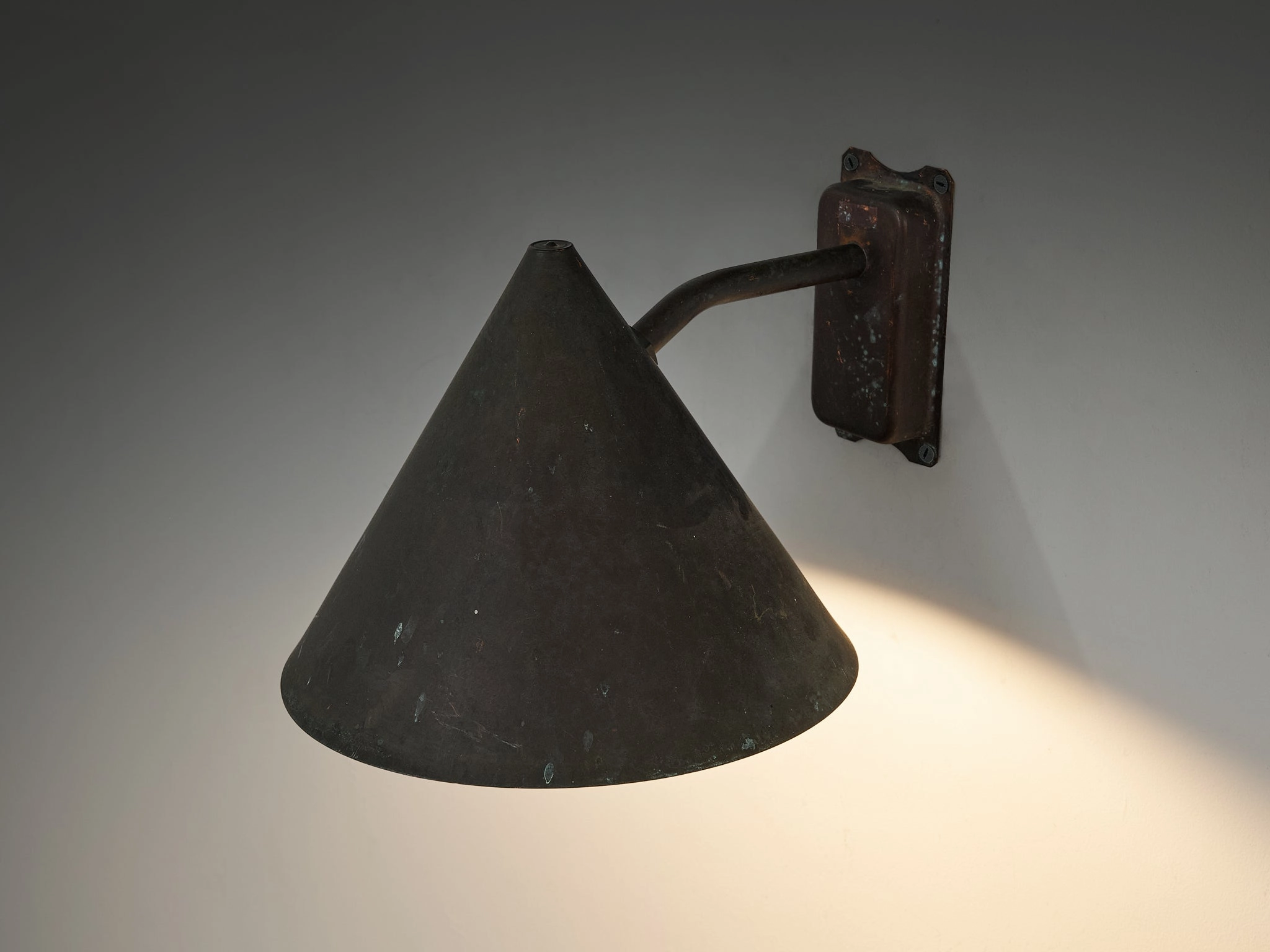 Hans-Agne Jakobsson 'Tratten' Copper Wall Light
