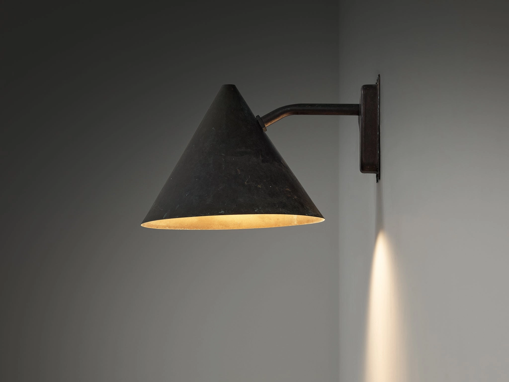Hans-Agne Jakobsson 'Tratten' Copper Wall Light