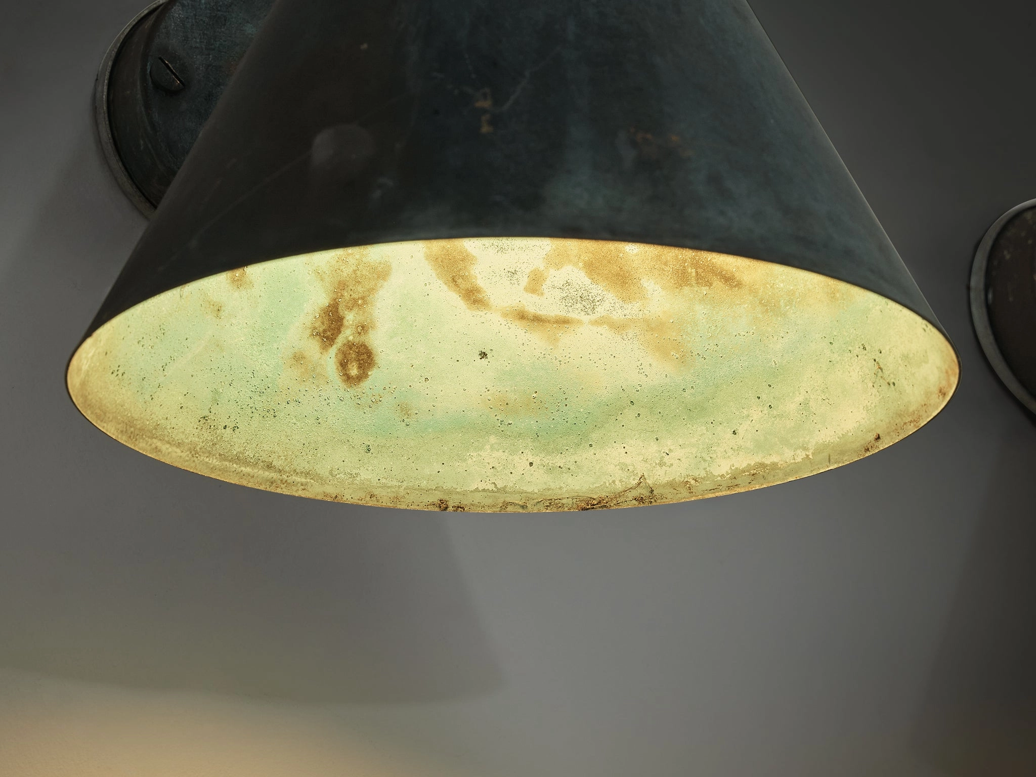 Hans-Agne Jakobsson 'Tratten' Wall Lights in Patinated Copper