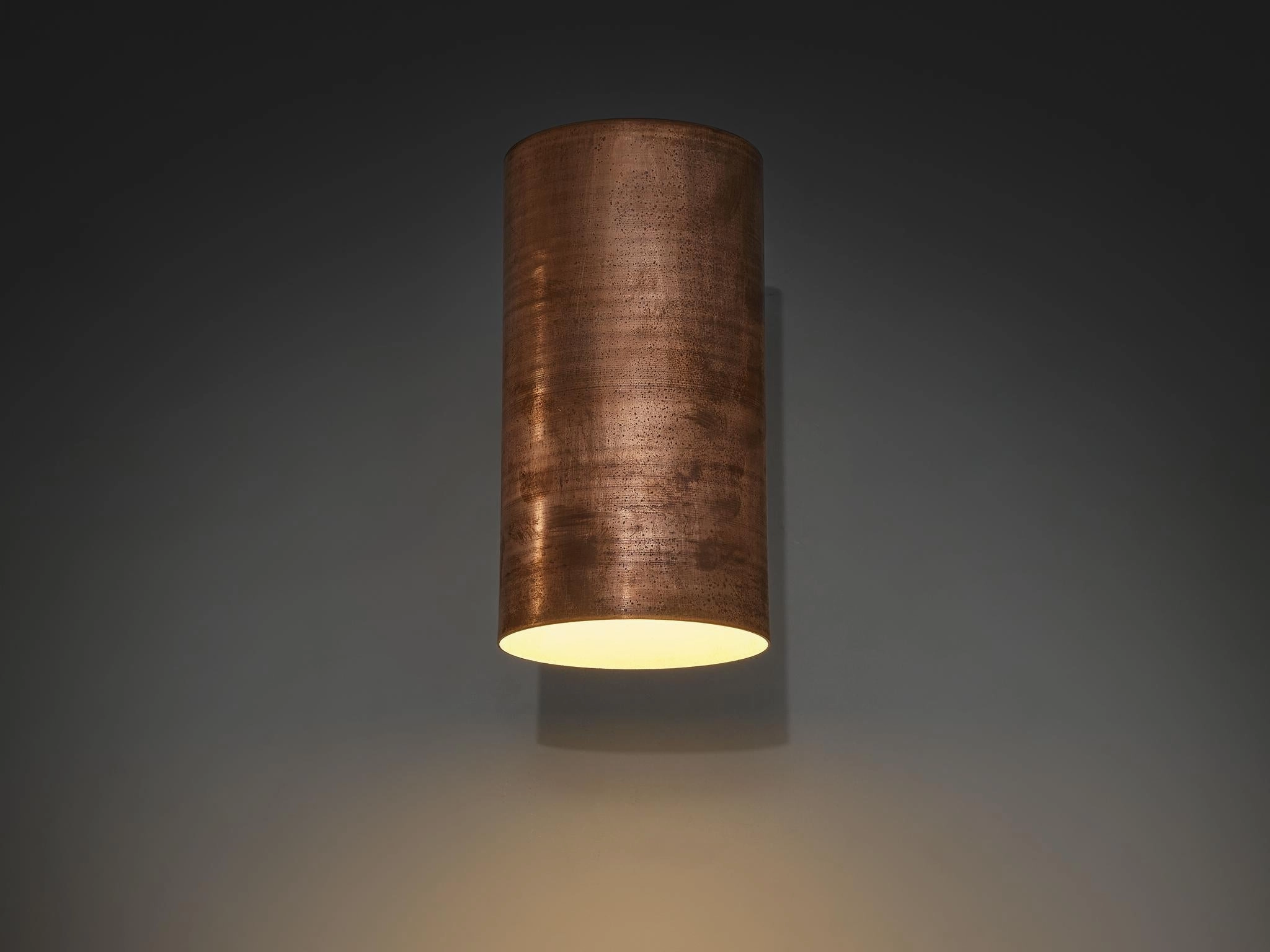 Hans-Agne Jakobsson Rulle Wall Light in Patinated Copper