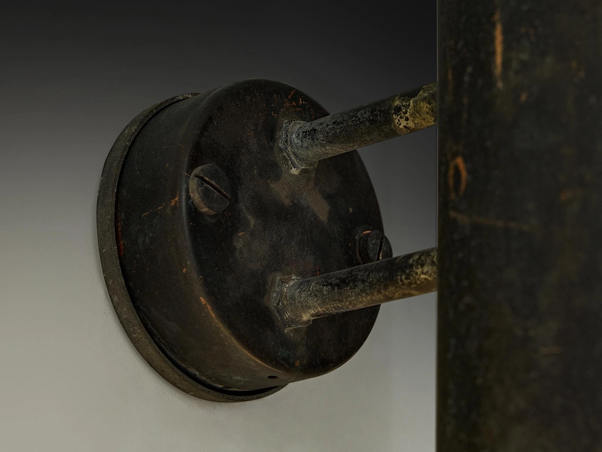 Hans-Agne Jakobsson Rulle Wall Lights in Patinated Copper