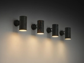 Hans-Agne Jakobsson Rulle Wall Lights in Patinated Copper Knife Set,Kitchen Knives