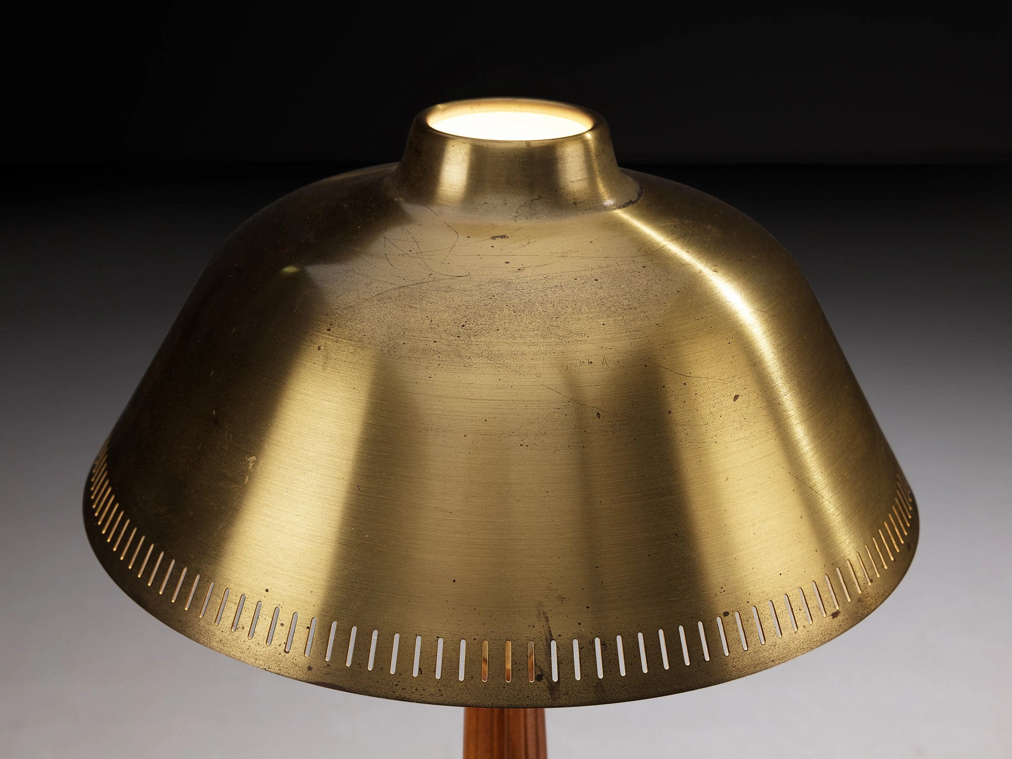 Hans Bergstrm for ASEA Table Lamp in Mahogany and Brass