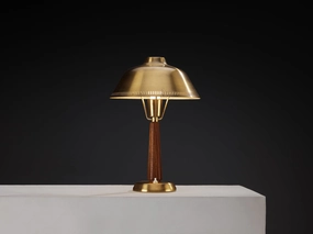 Hans Bergstrm for ASEA Table Lamp in Mahogany and Brass Knife Set,Kitchen Knives