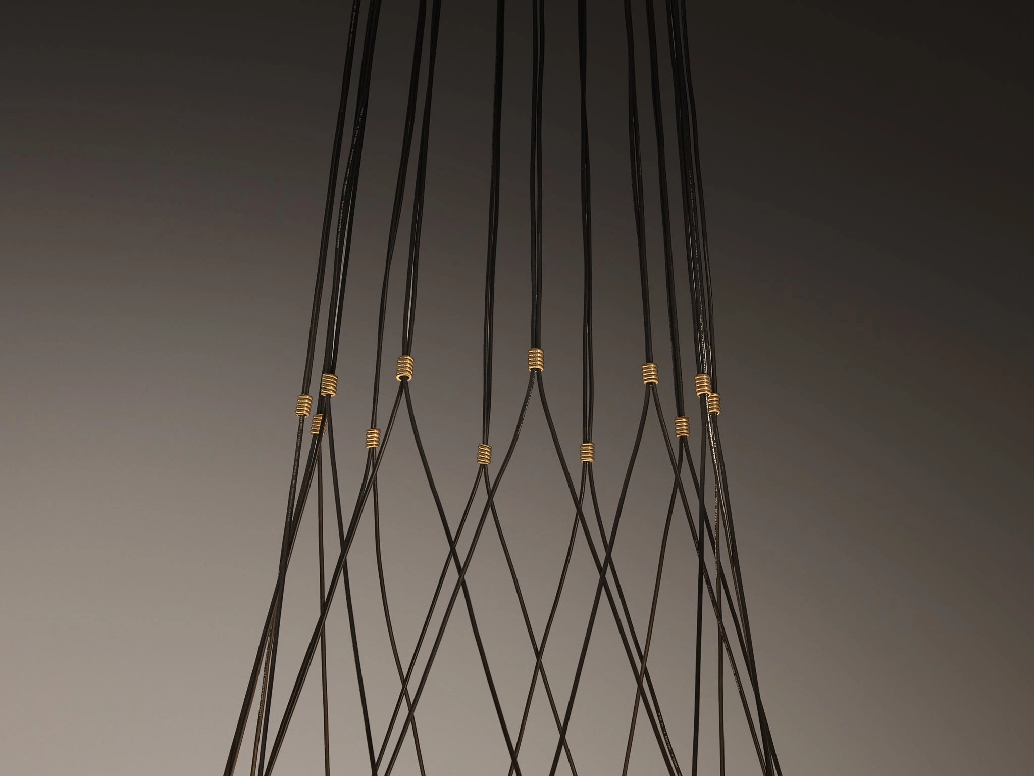 Hans Bergstrm for Atelj Lyktan Chandelier in Brass and Frosted White Glass