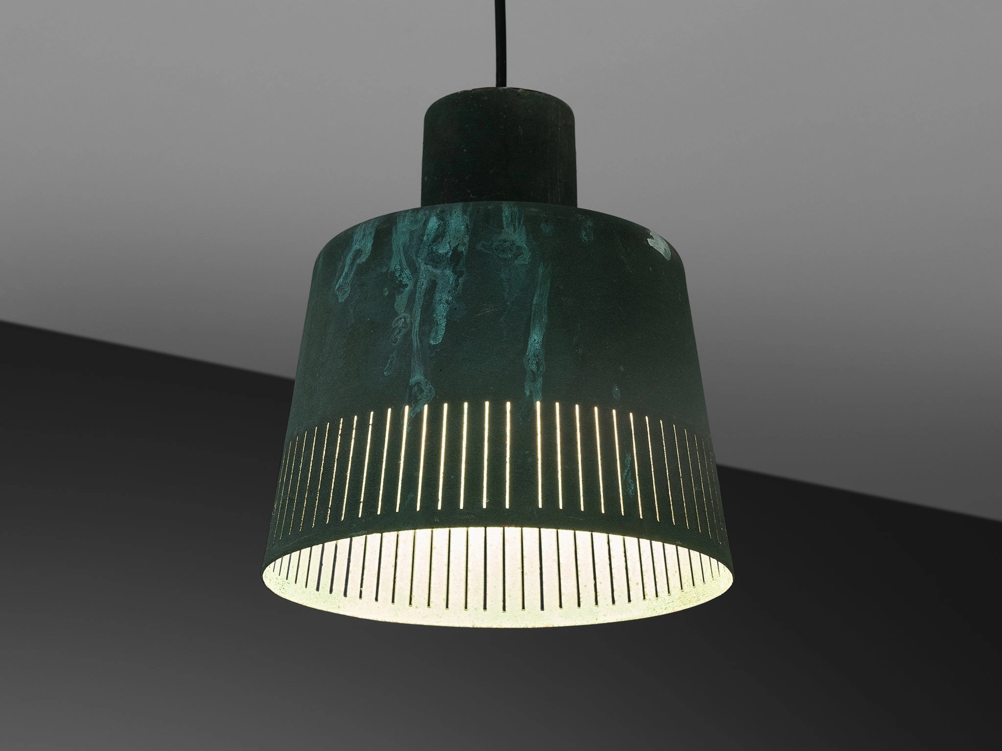 Hans Bergstrm for Atelj Lyktan Pendant in Patinated Copper