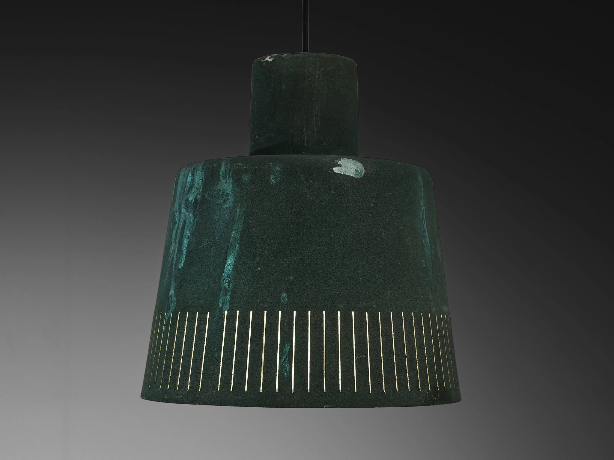 Hans Bergstrm for Atelj Lyktan Pendant in Patinated Copper