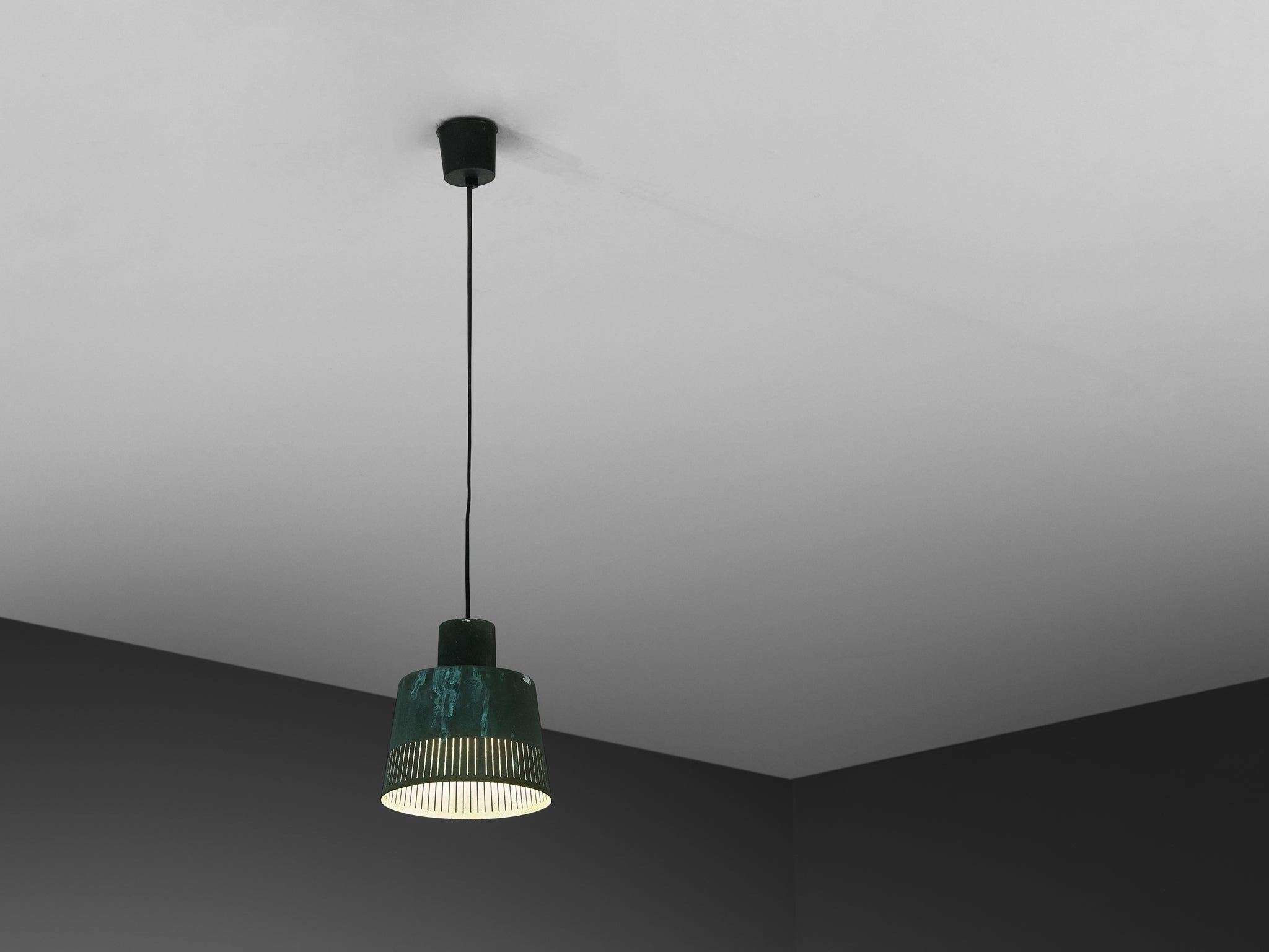 Hans Bergstrm for Atelj Lyktan Pendant in Patinated Copper