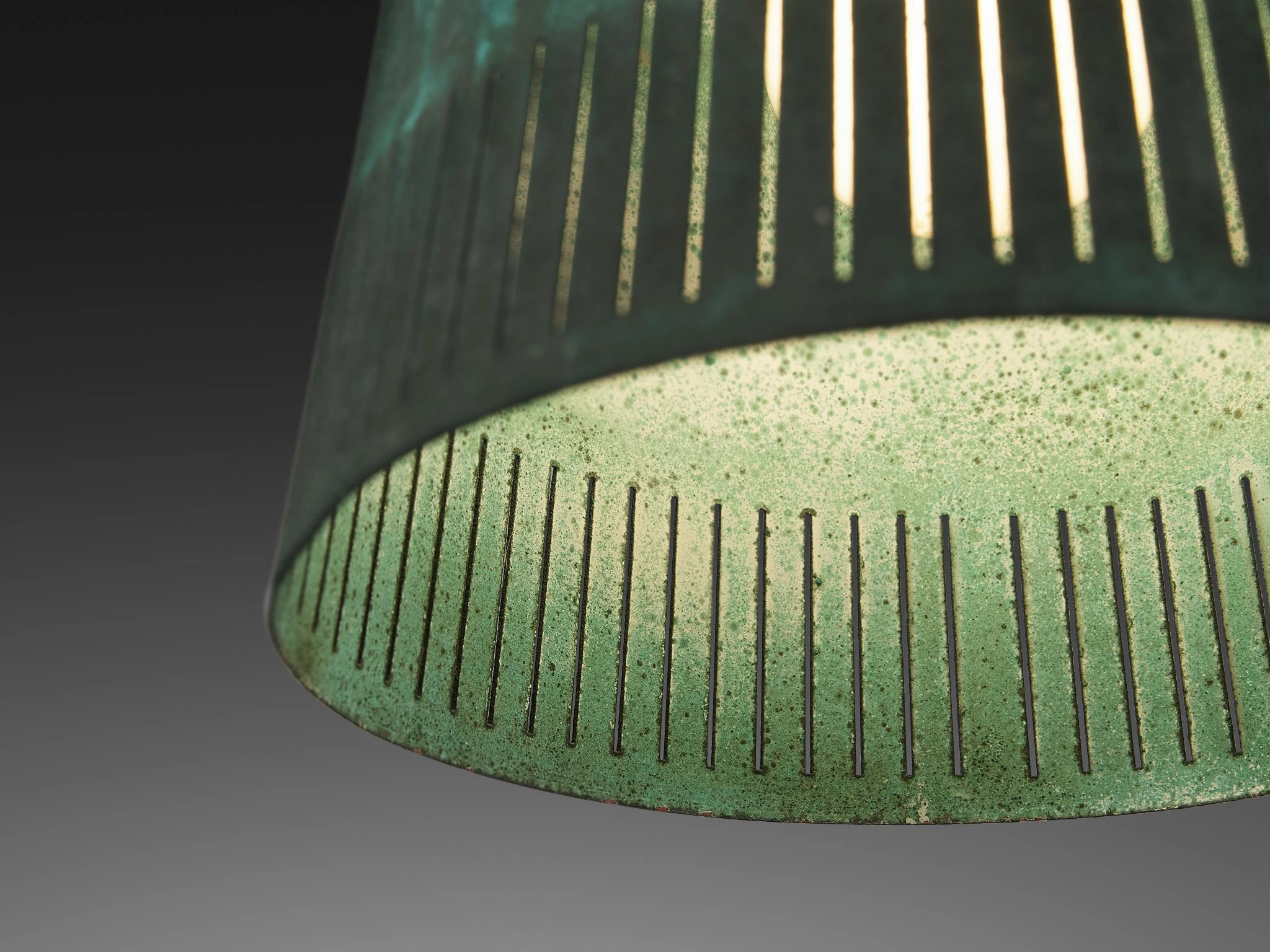 Hans Bergstrm for Atelj Lyktan Pendants in Patinated Copper