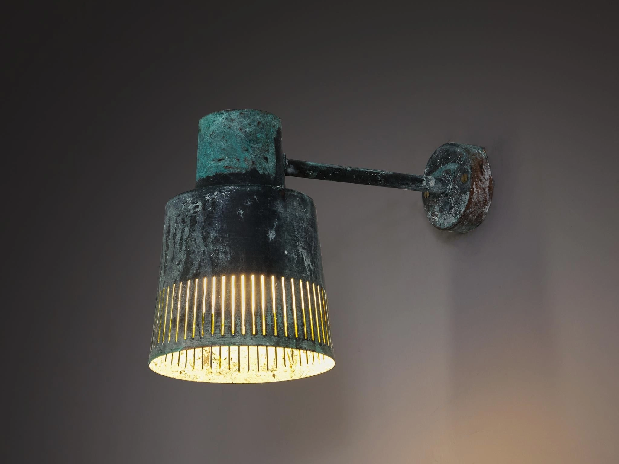 Hans Bergstrm for Atelj Lyktan Wall Light in Patinated Copper Knife Set,Kitchen Knives