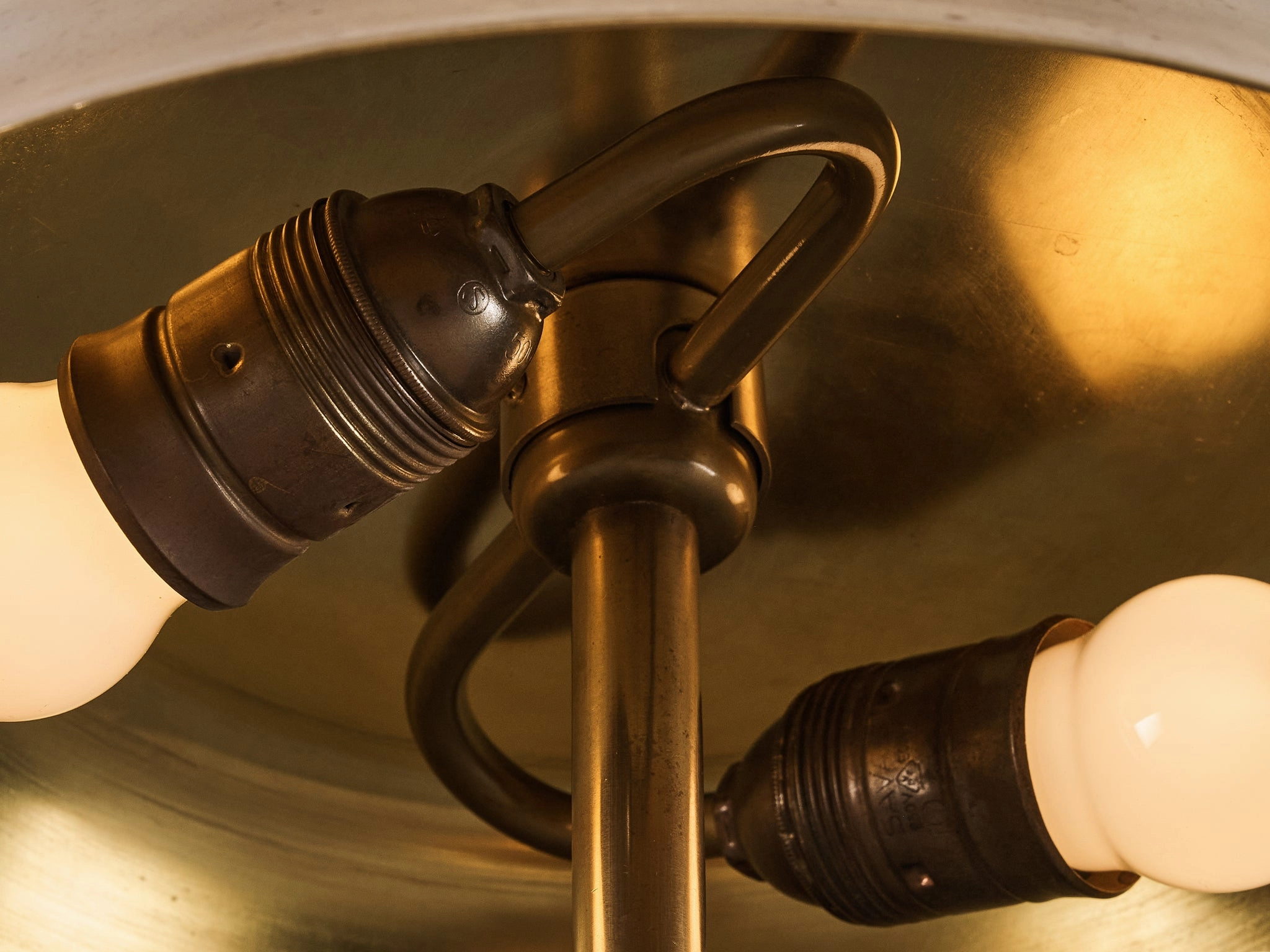 Harald Notini for Bhlmarks Table Lamp in Brass and Mahogany