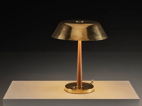 Harald Notini for Bhlmarks Table Lamp in Brass and Mahogany Knife Set,Kitchen Knives