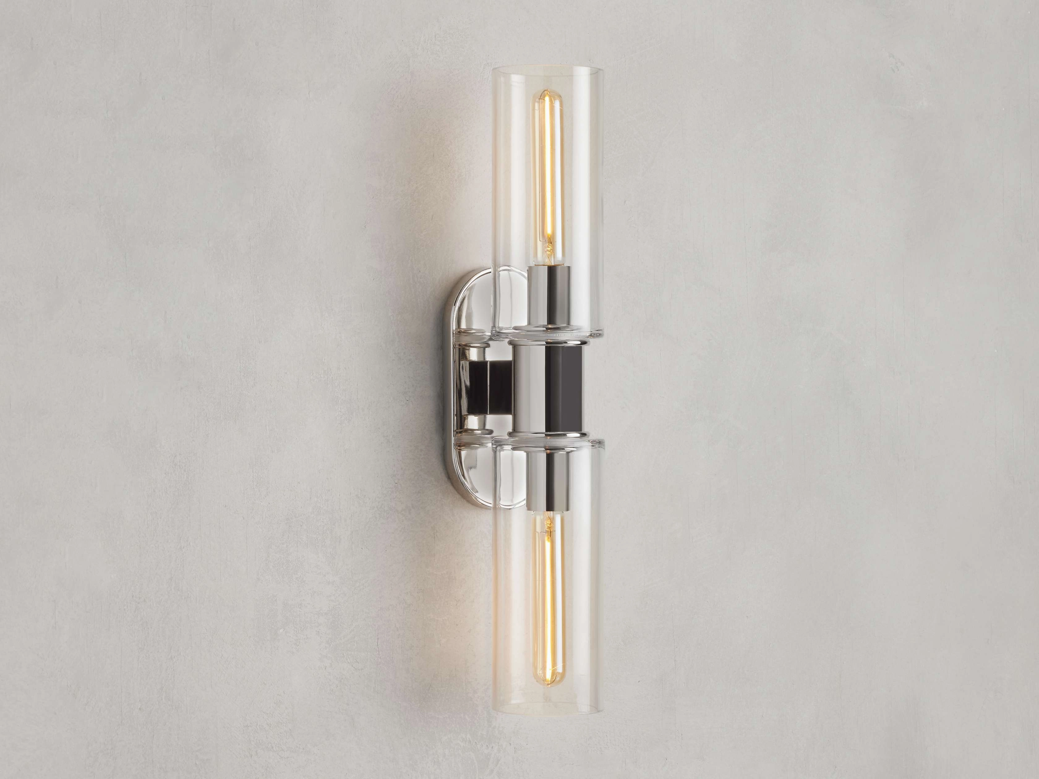 Harlin Double Sconce in Clear Sconces & Wall Lighting,wall sconce lighting