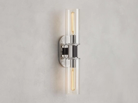 Harlin Double Sconce in Clear Sconces & Wall Lighting,wall sconce lighting