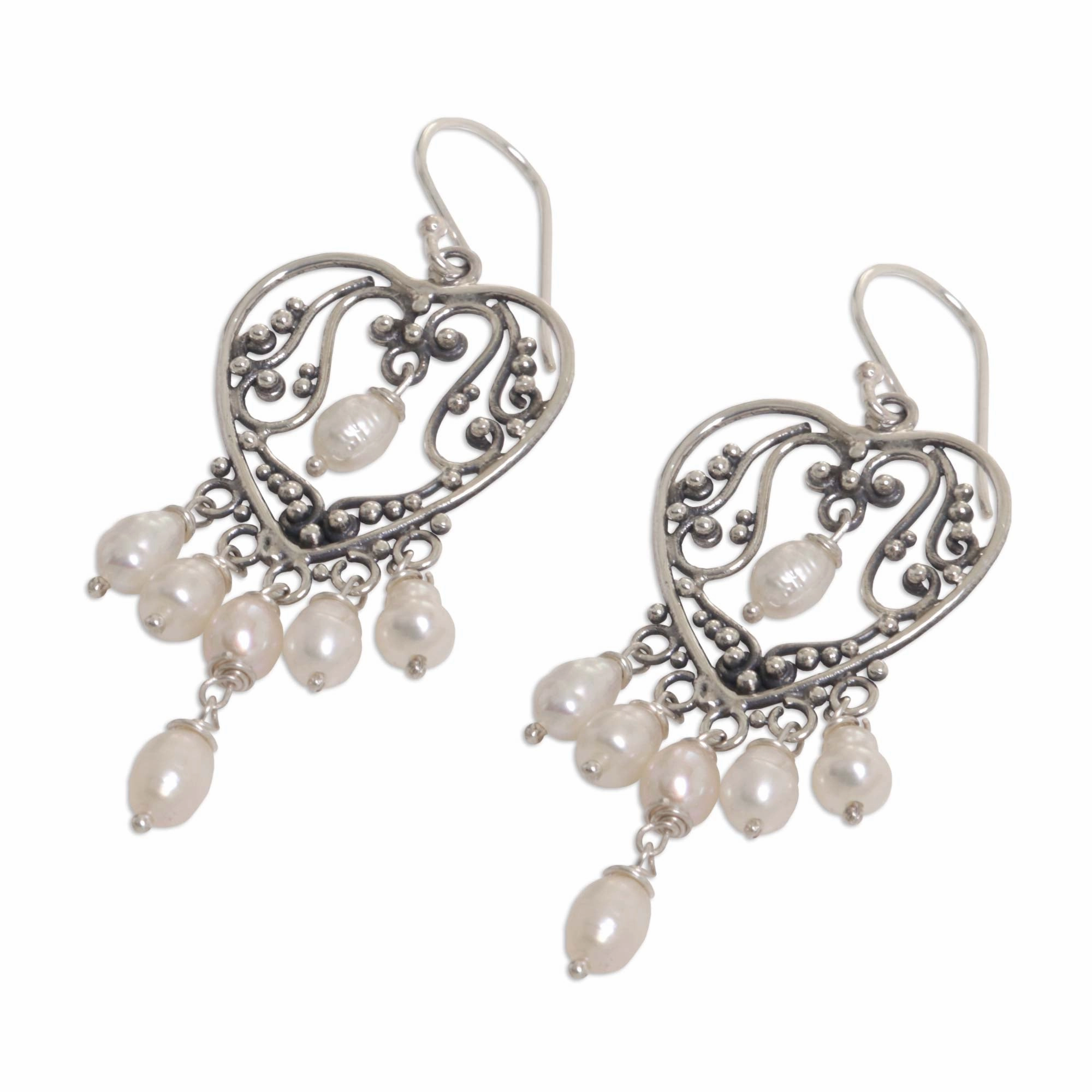 Heart Symphony Sterling Silver Earrings