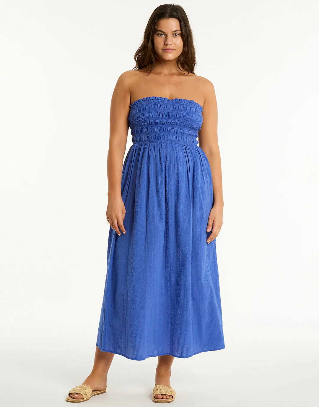 Heatwave Bandeau Dress - Blue